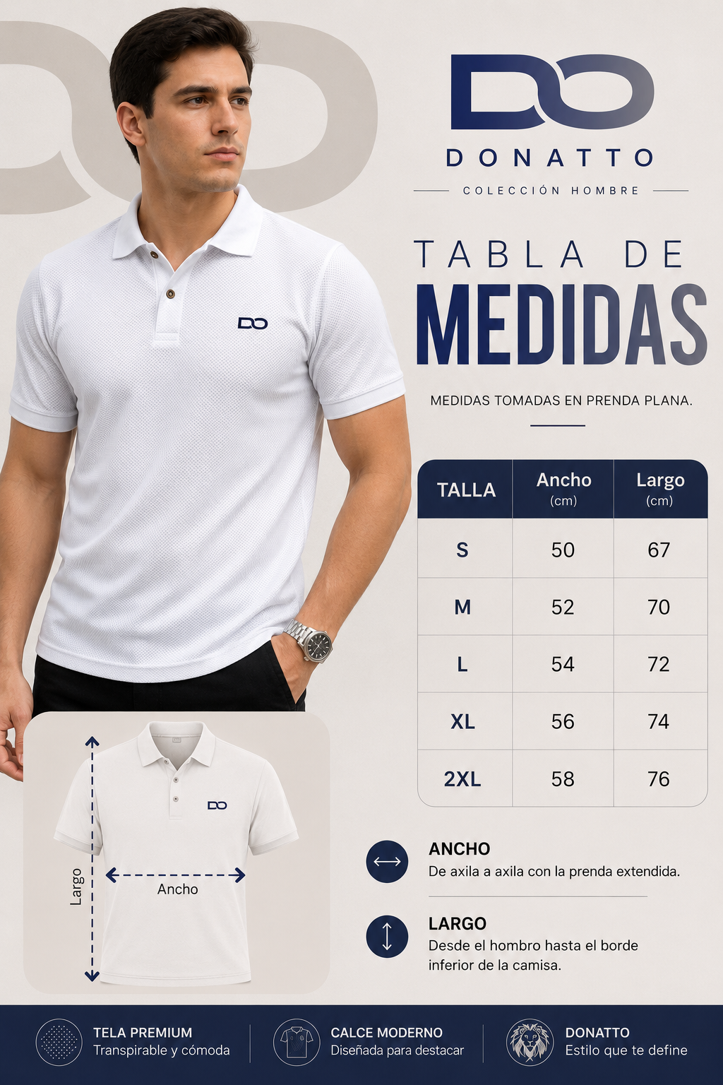 Tabla de medidas del producto
