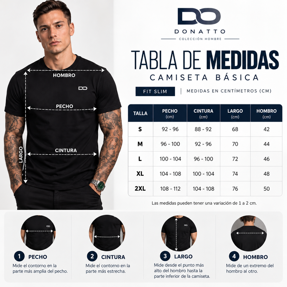 Tabla de medidas del producto
