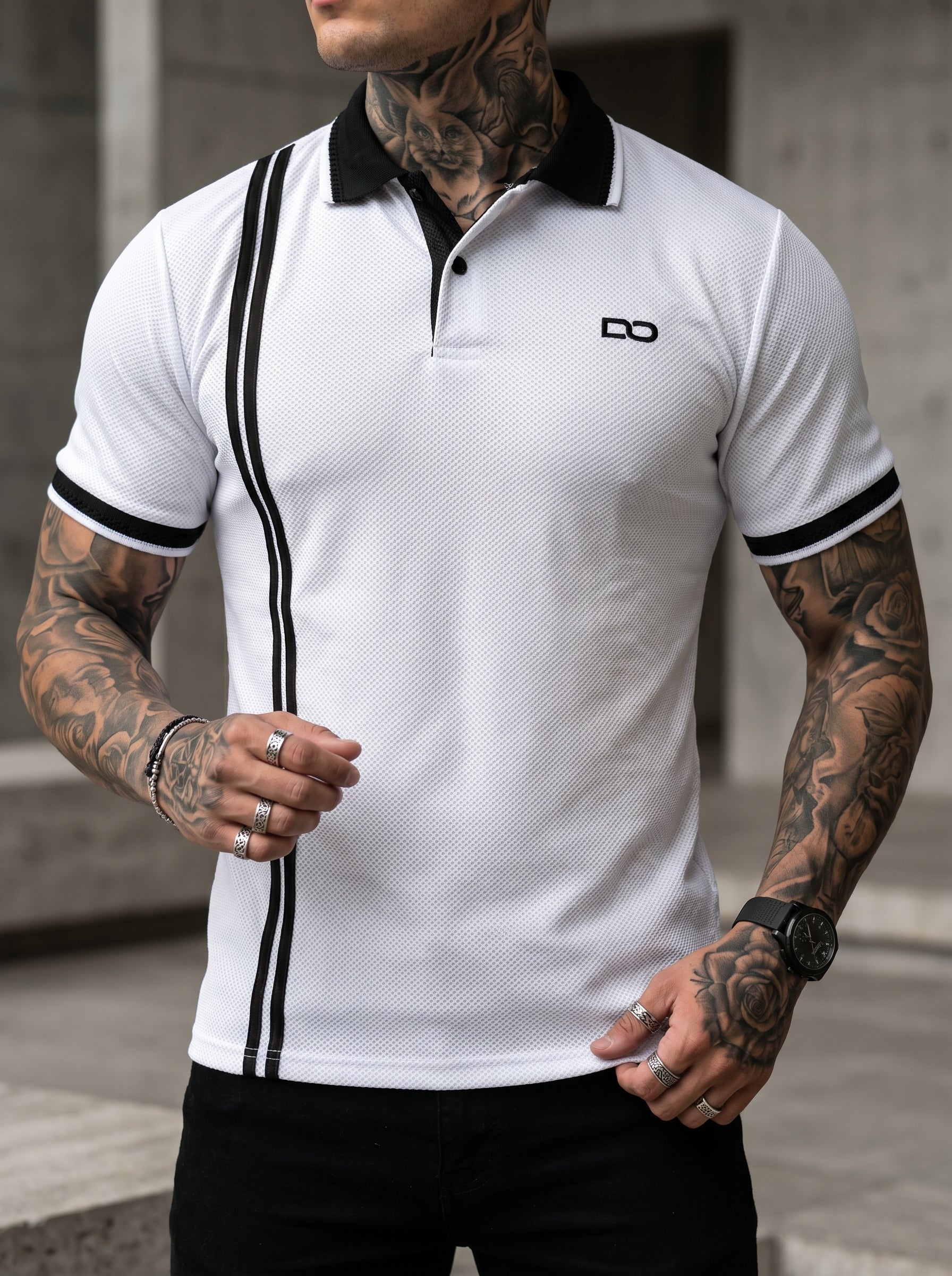 POLO MONACO BLACK LINE - JEANS SKINNY  NAVY RIPPED