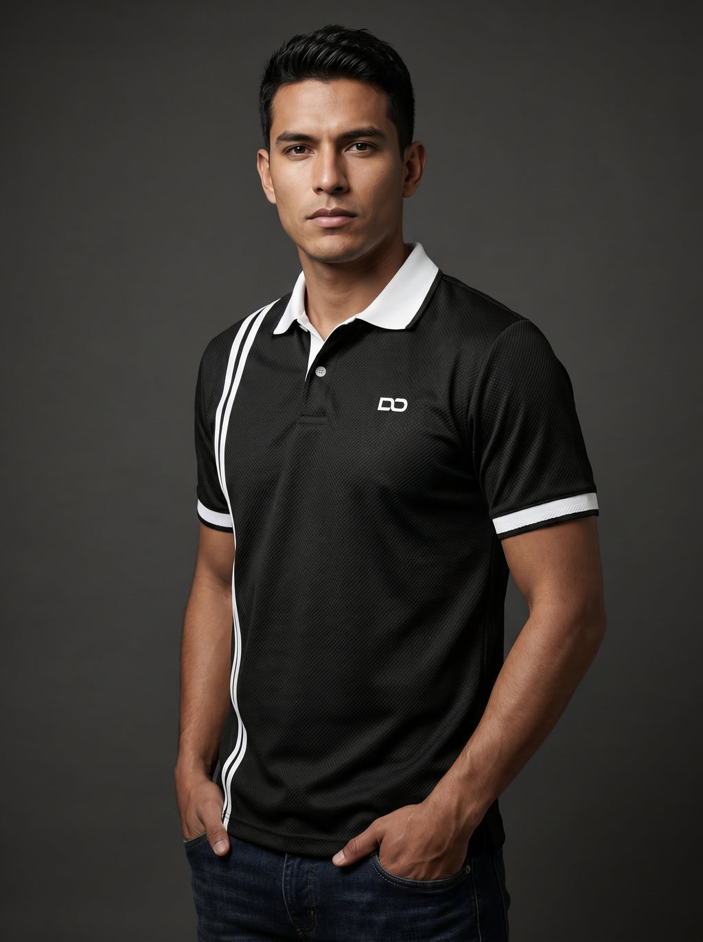 POLO DONATTO – MONACO STRIPE BLACK