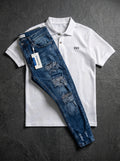 POLO DO – MONACO PURE WHITE + SKINNY FIT BLUE