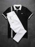 POLO DO MONACO STRIPE BLACK + JEAN SKINNY BLANCO LISO