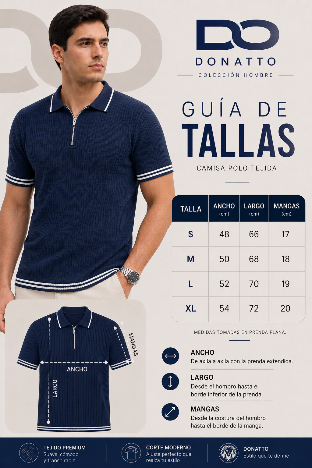 Tabla de medidas del producto