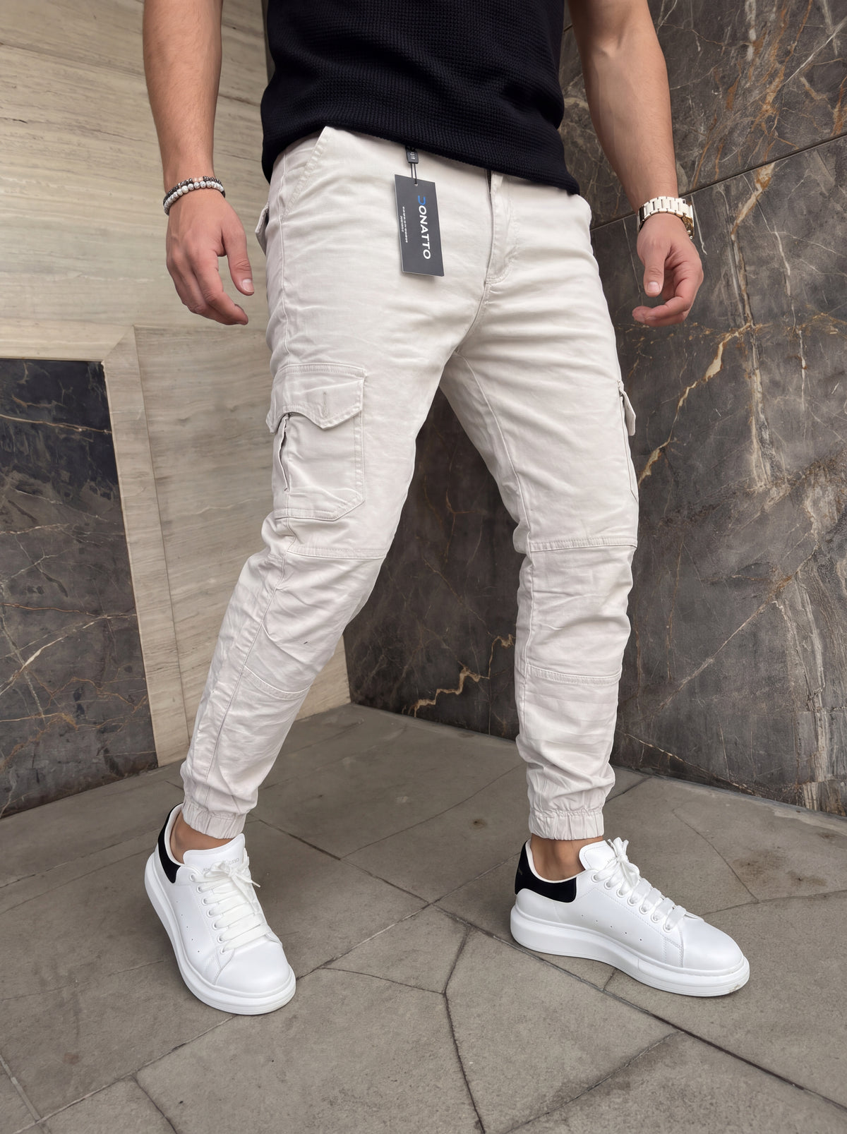 Jogger Cargo Marfil