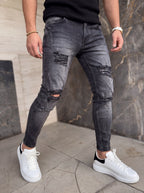JEAN SKINNY BLACK SHADOW DESTROYED