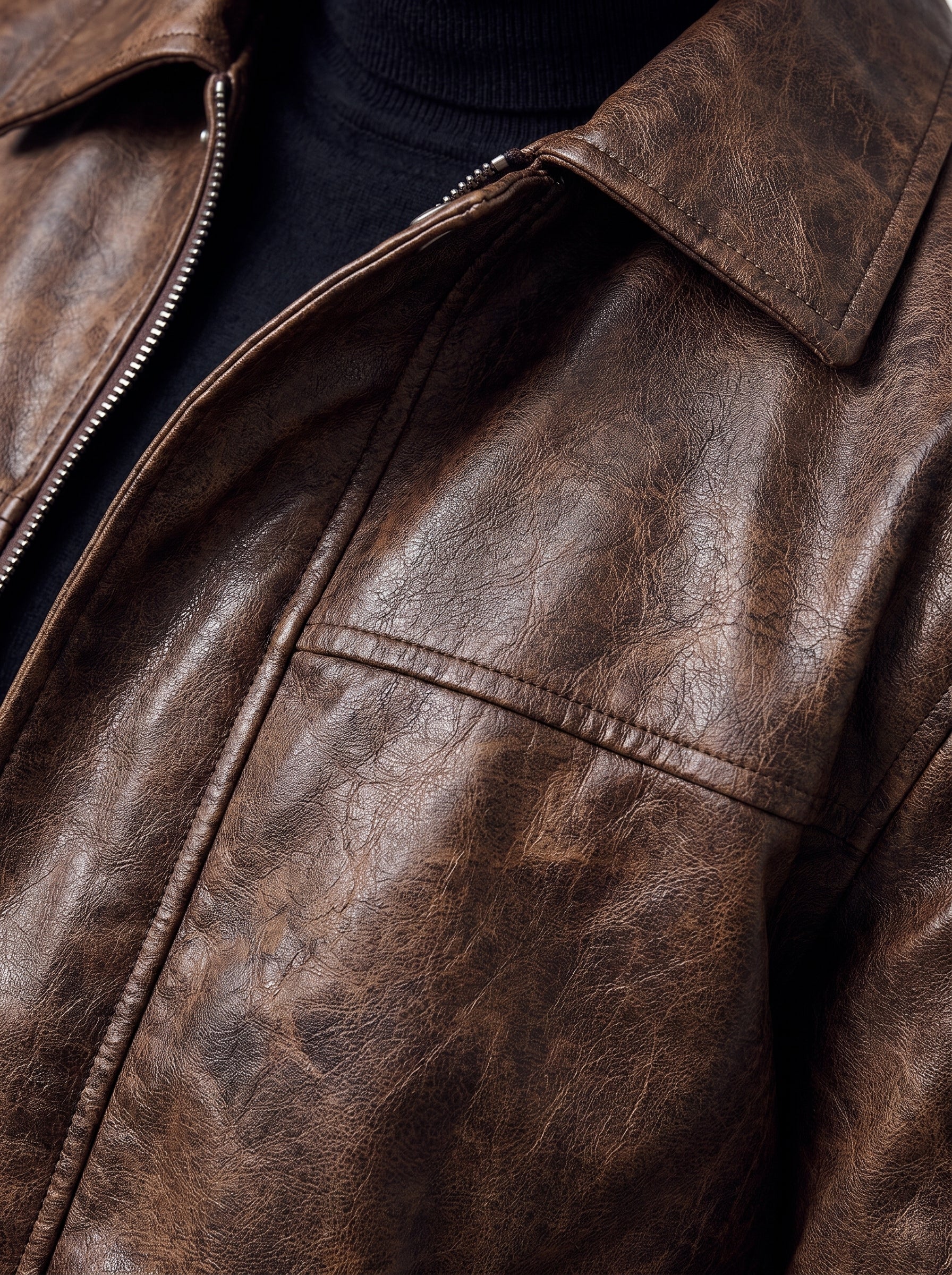 CHAQUETA CUERO TEX MILANO COGNAC