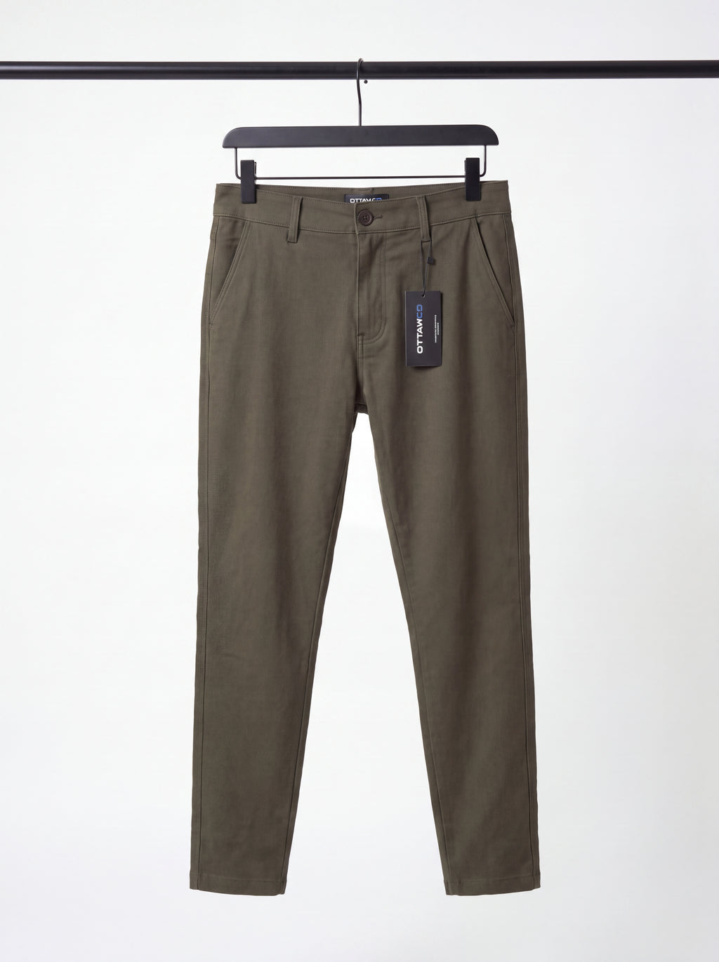 Pantalón Punto Roma Slim Verde Militar