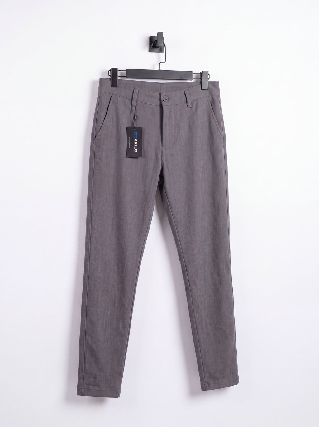 Pantalón Punto Roma Slim Gris Grafito