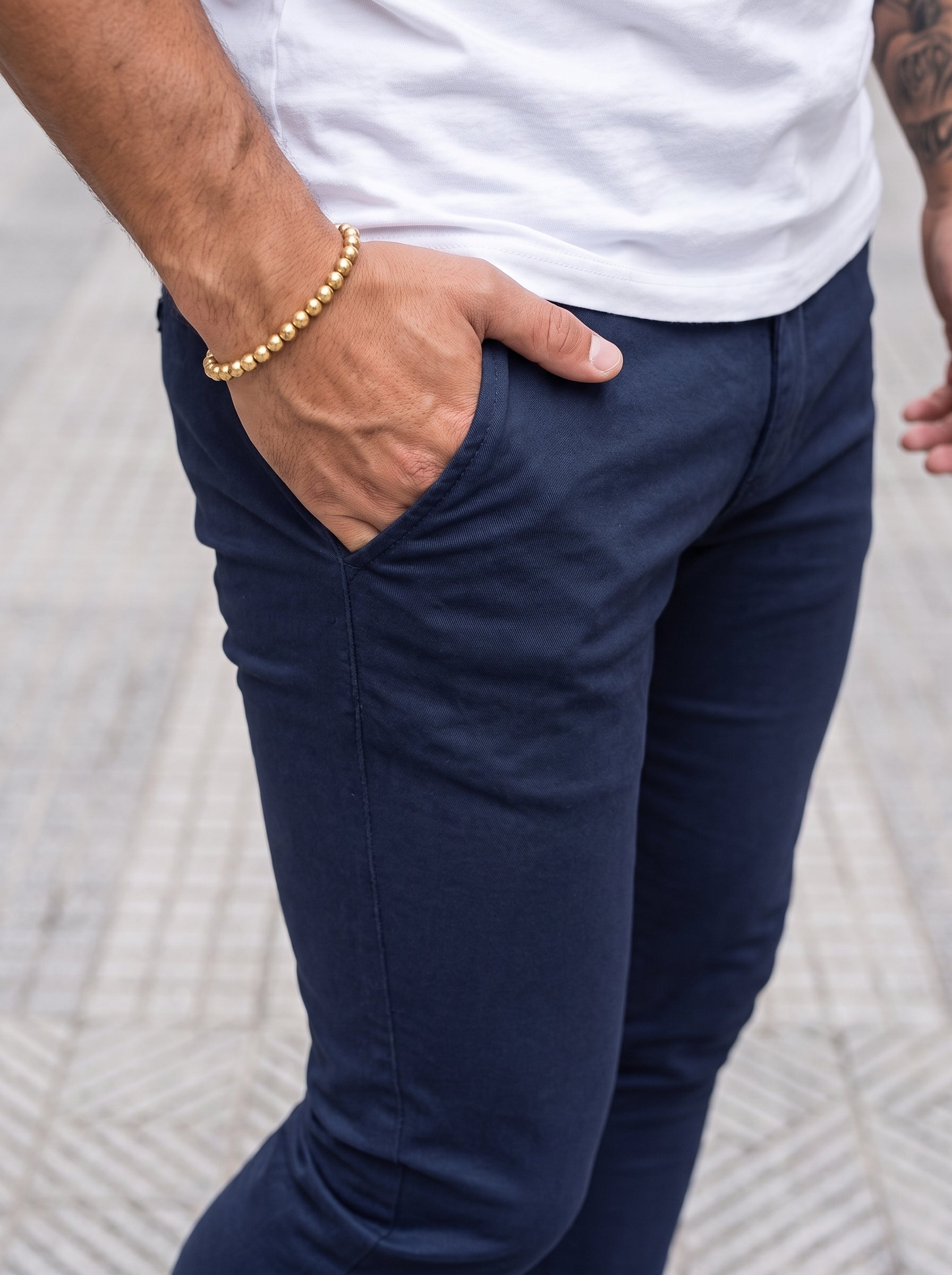 DRILL SLIM AZUL NAVY