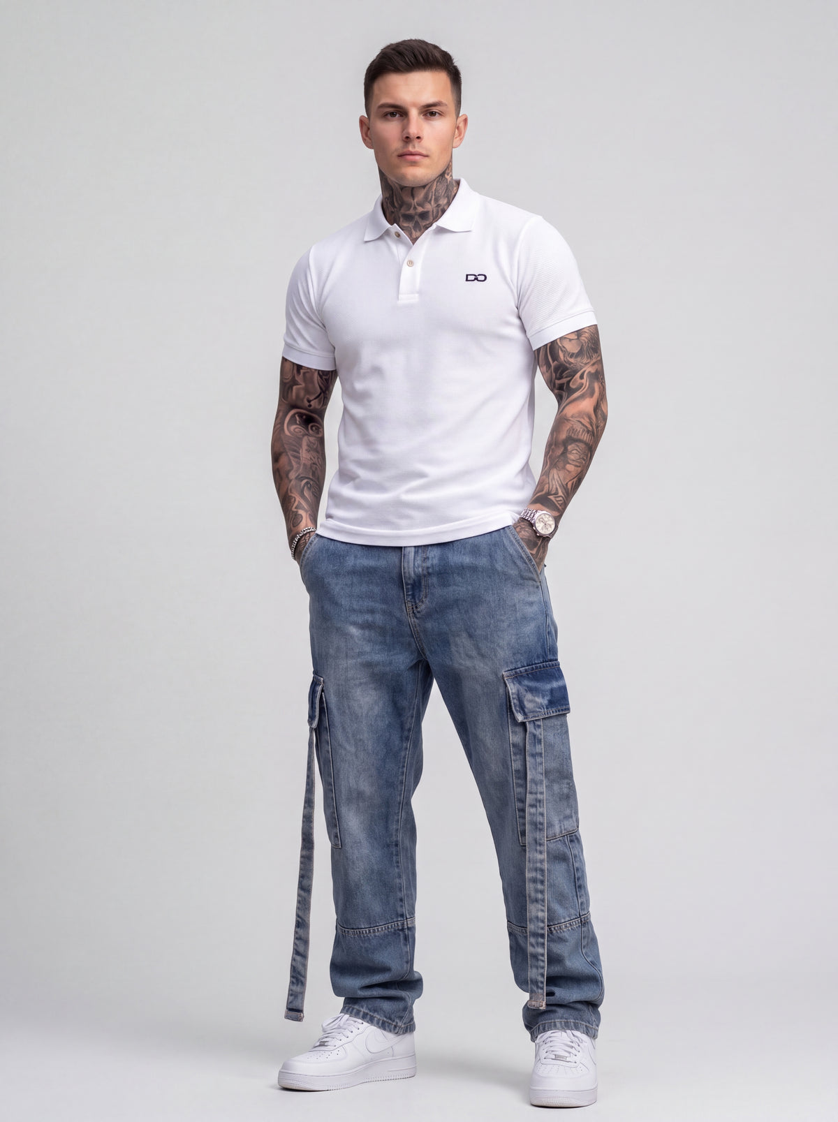 Jean Cargo Utility Azul