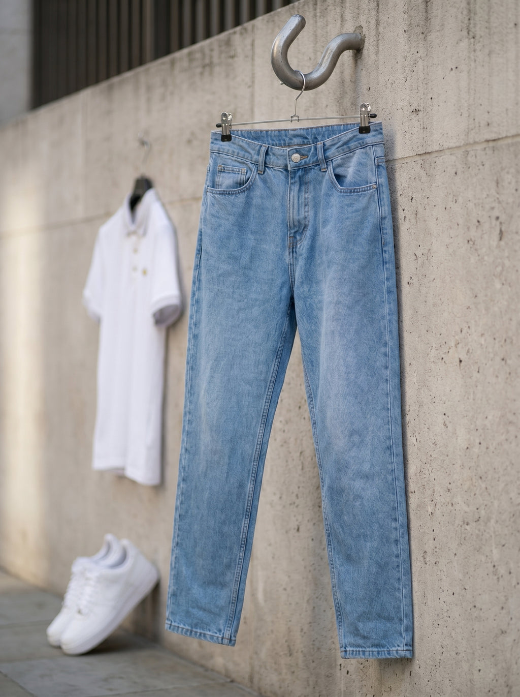 JEAN MOM FIT -  AZUL CIELO