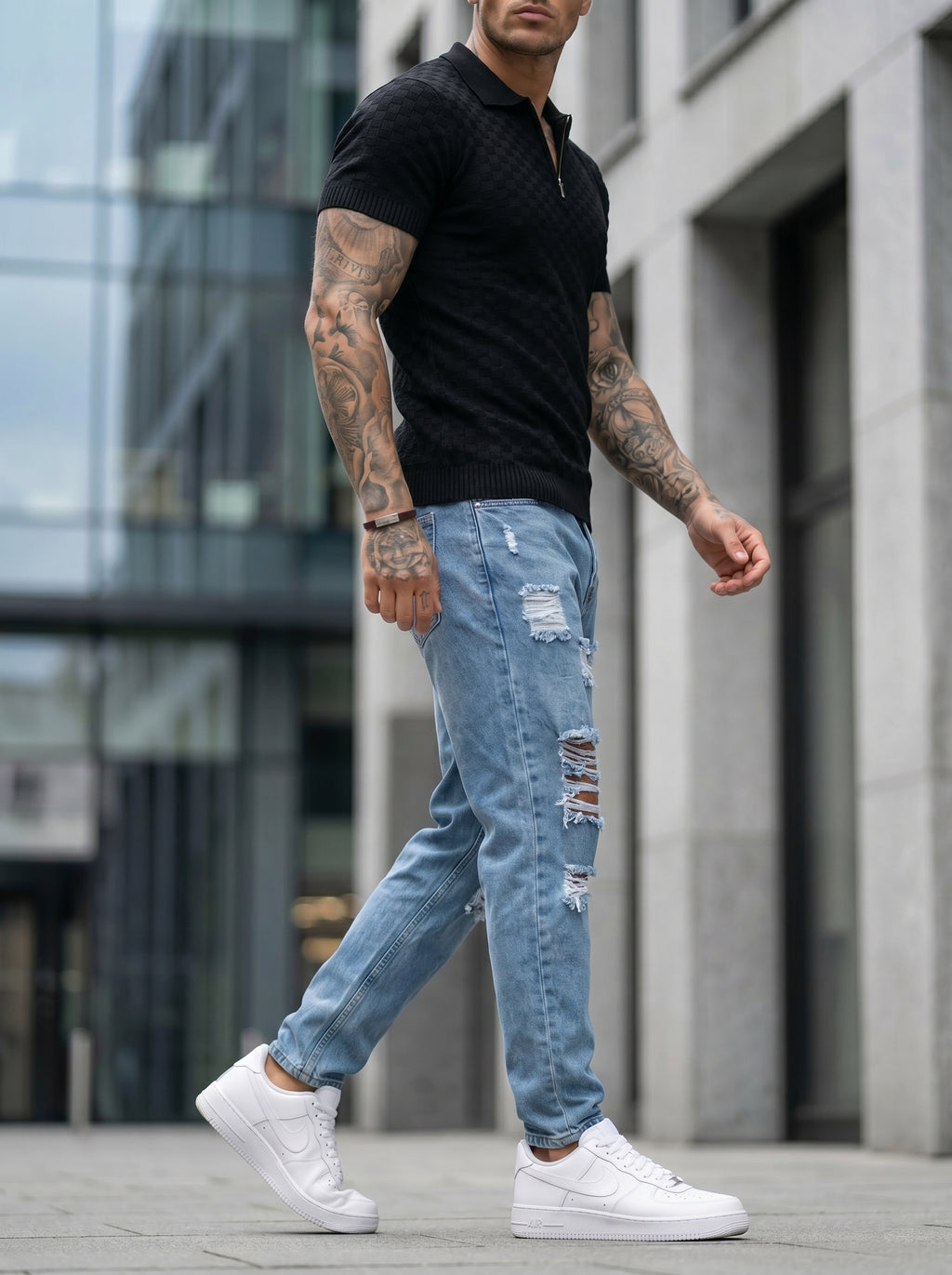 JEAN MOM FIT -  AZUL CLARO FROST