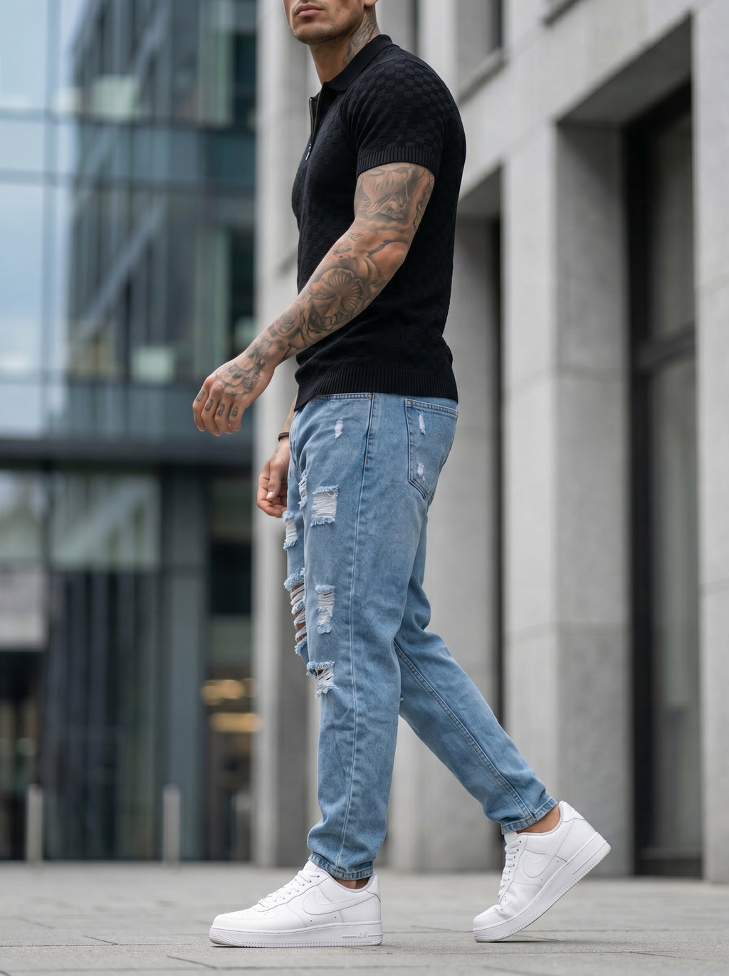 JEAN MOM FIT -  AZUL CLARO FROST