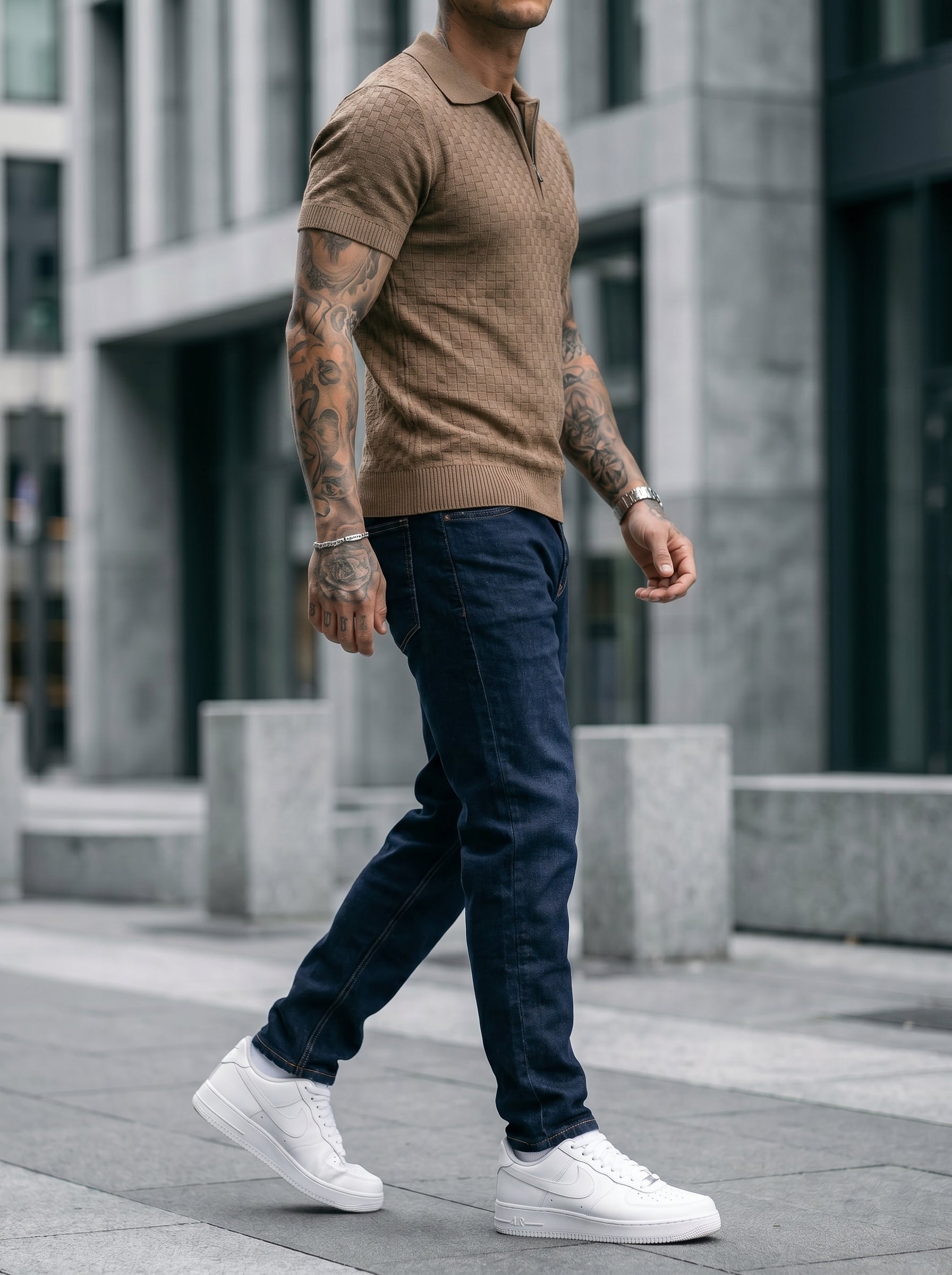 JEAN MOM FIT -  AZUL INDUSTRIAL