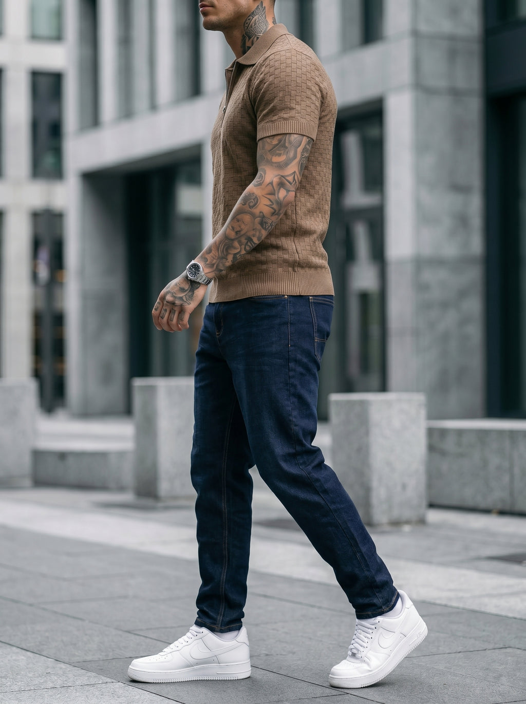 JEAN MOM FIT -  AZUL INDUSTRIAL