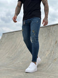JEANS SKINNY FIT - AZUL NAVY RIPPED