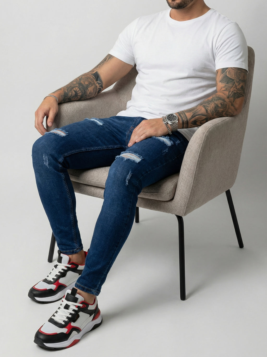 JEAN SKINNY - AZUL 4 ROTOS