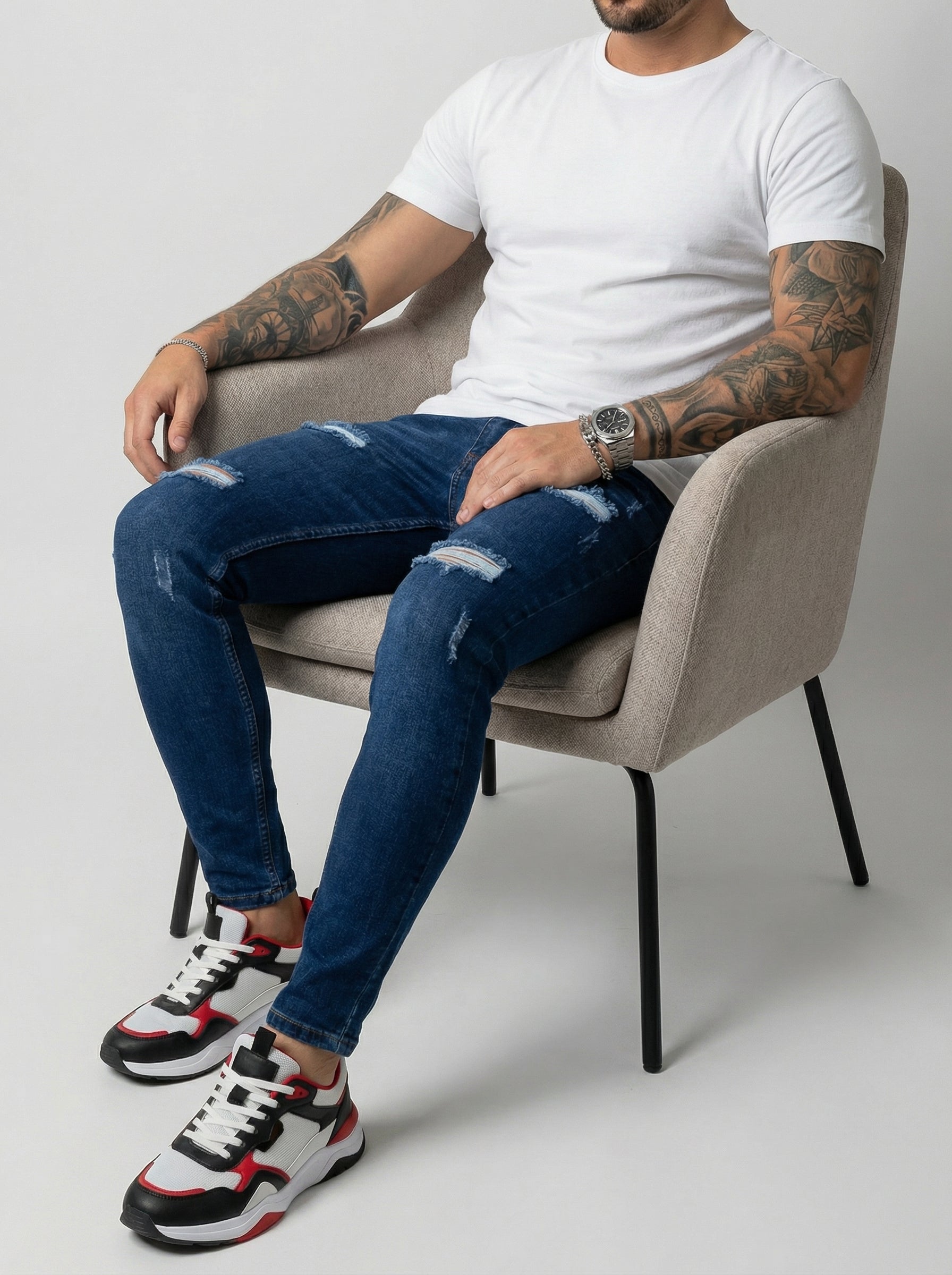 JEAN SKINNY - AZUL 4 ROTOS
