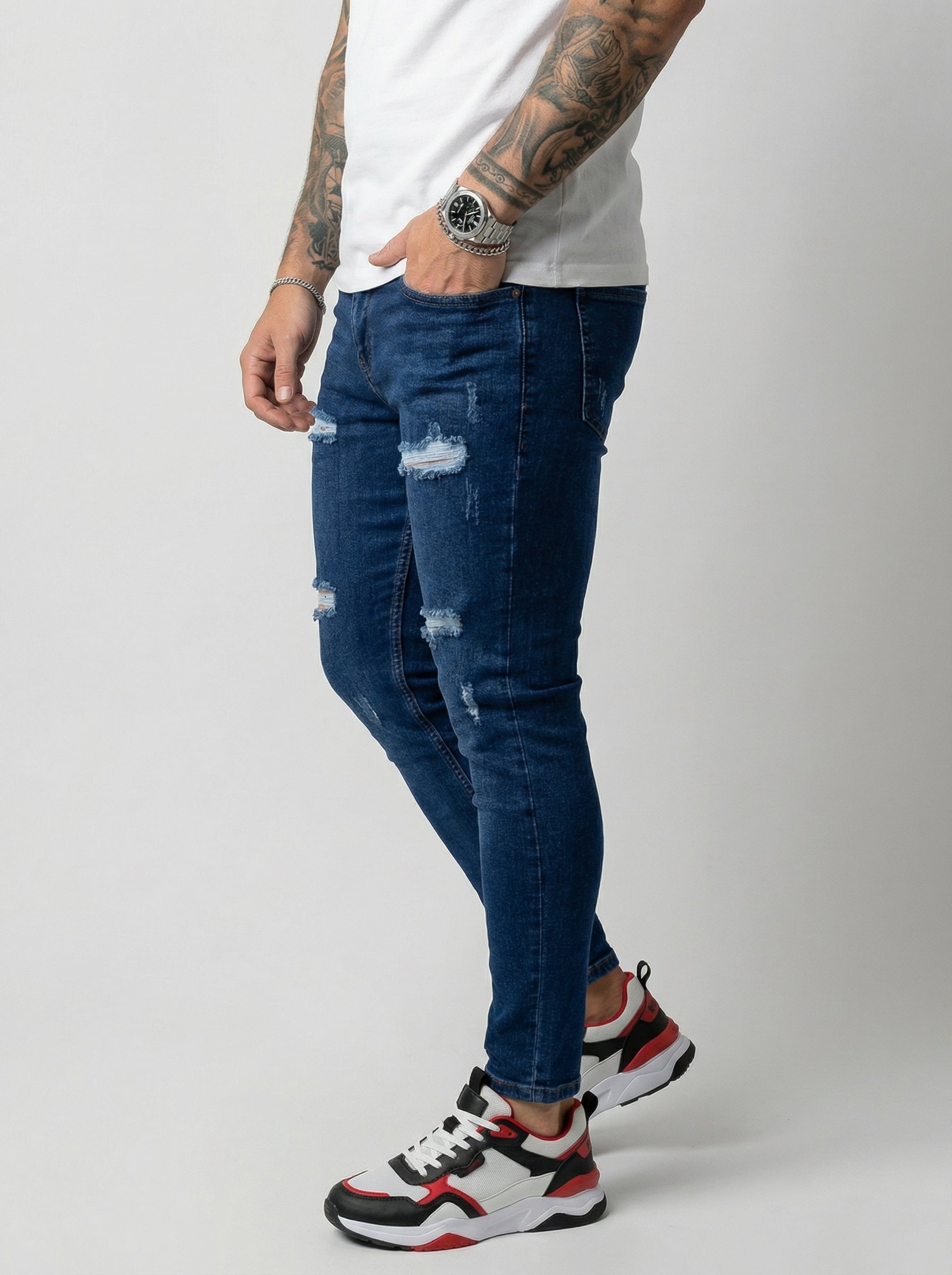 JEAN SKINNY - AZUL 4 ROTOS