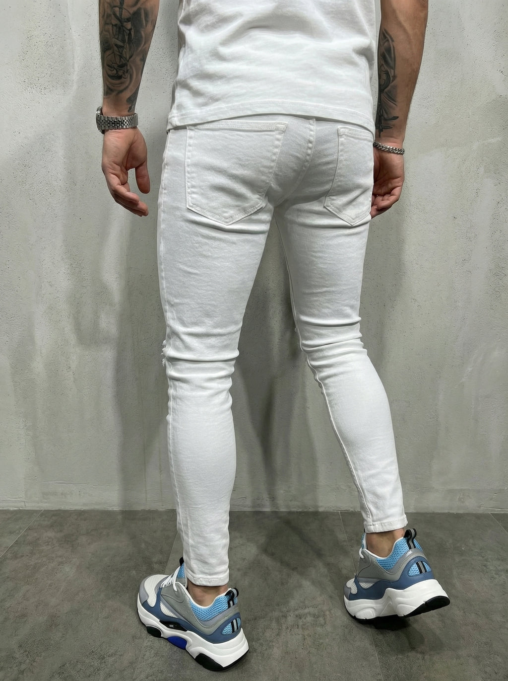 JEAN SKINNY - BLANCO ROTO RODILLA