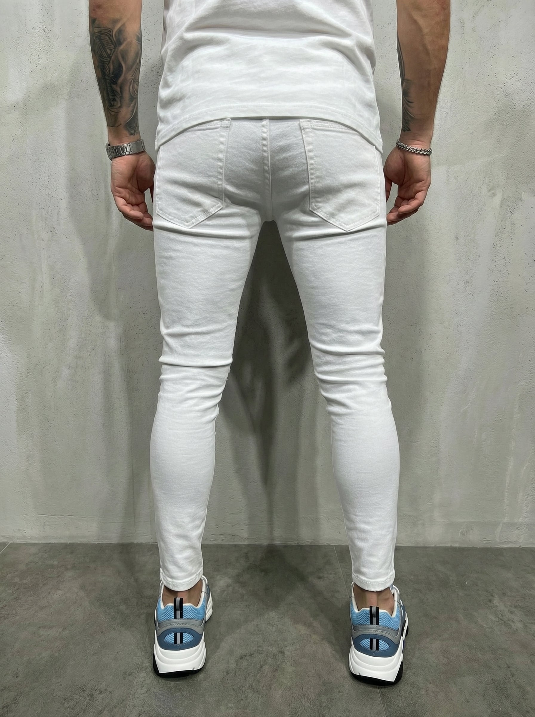 JEAN SKINNY - BLANCO ROTO RODILLA