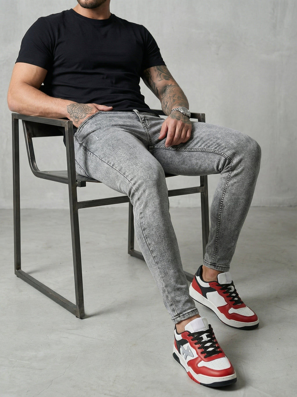 JEAN SKINNY - GRIS CLARO LISO