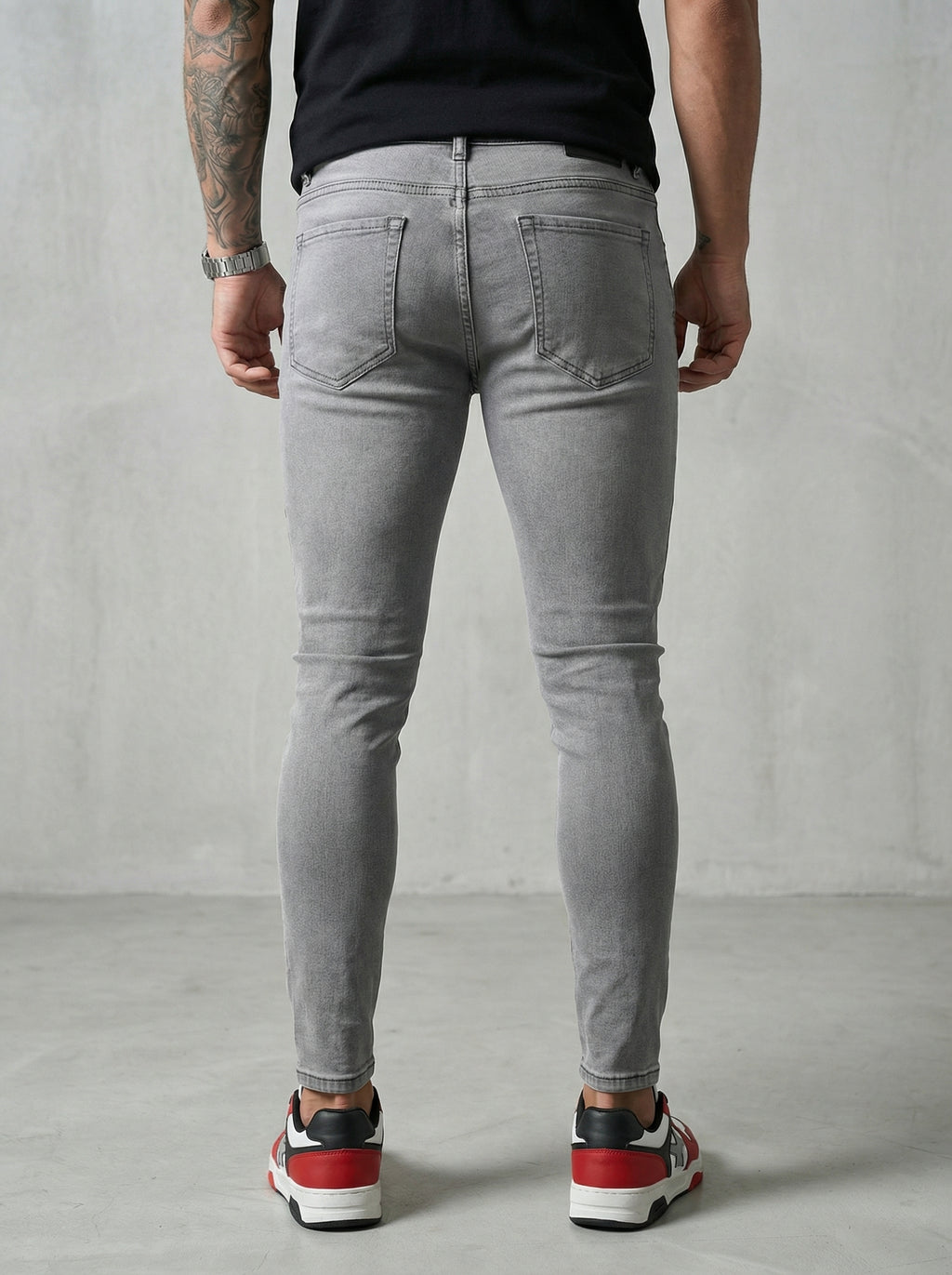 JEAN SKINNY - GRIS CLARO LISO