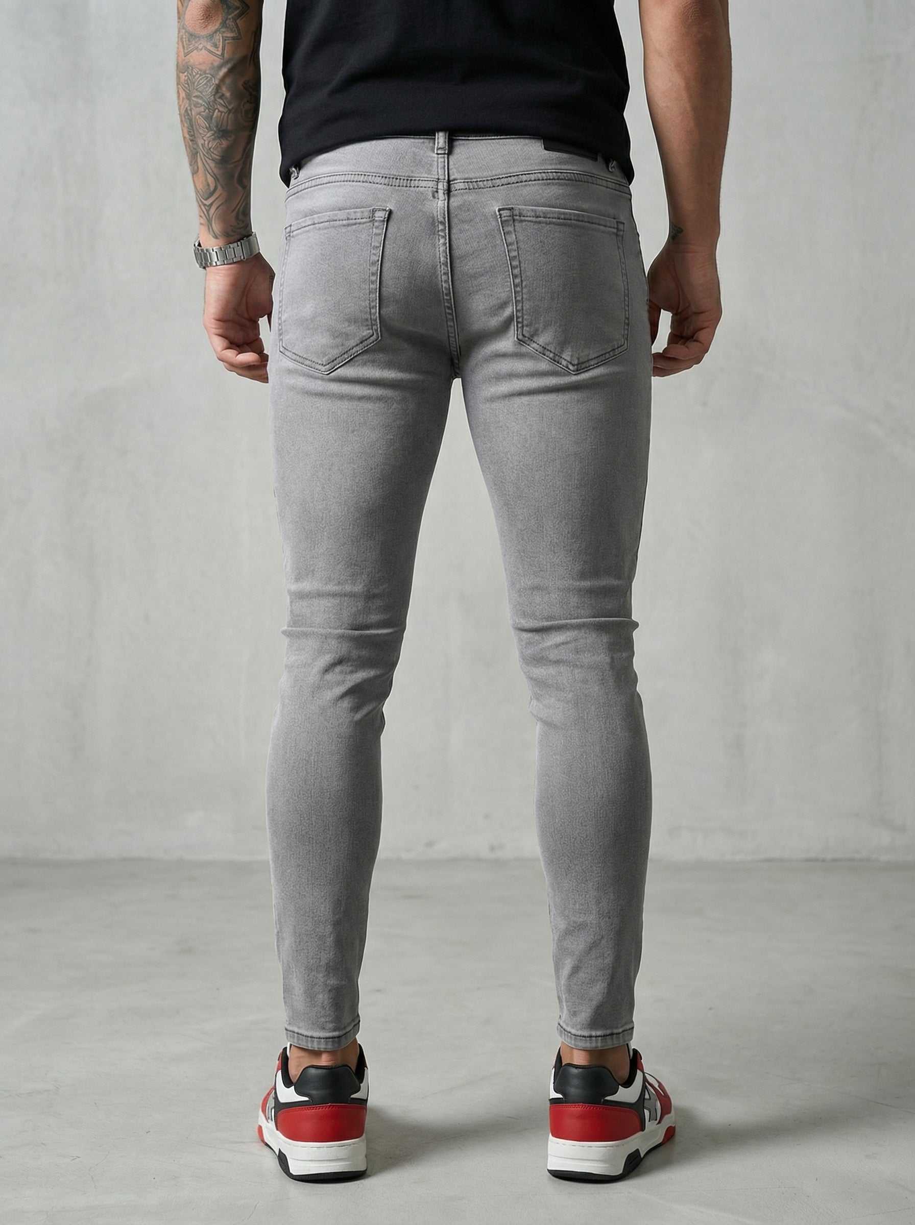 JEAN SKINNY - GRIS CLARO LISO