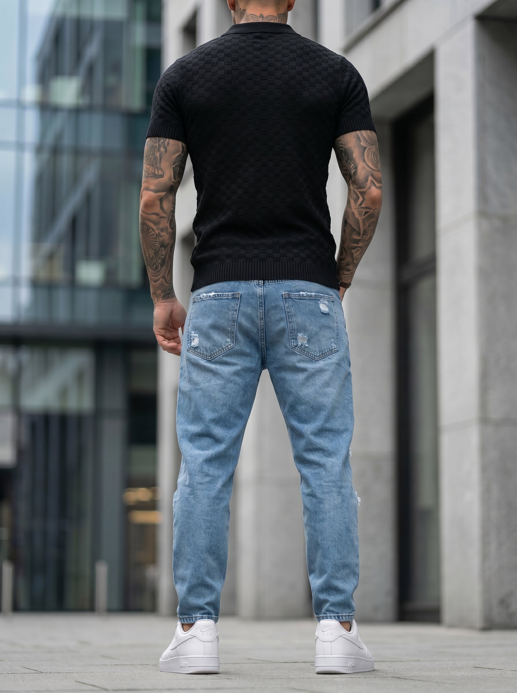 JEAN MOM FIT -  AZUL CLARO FROST