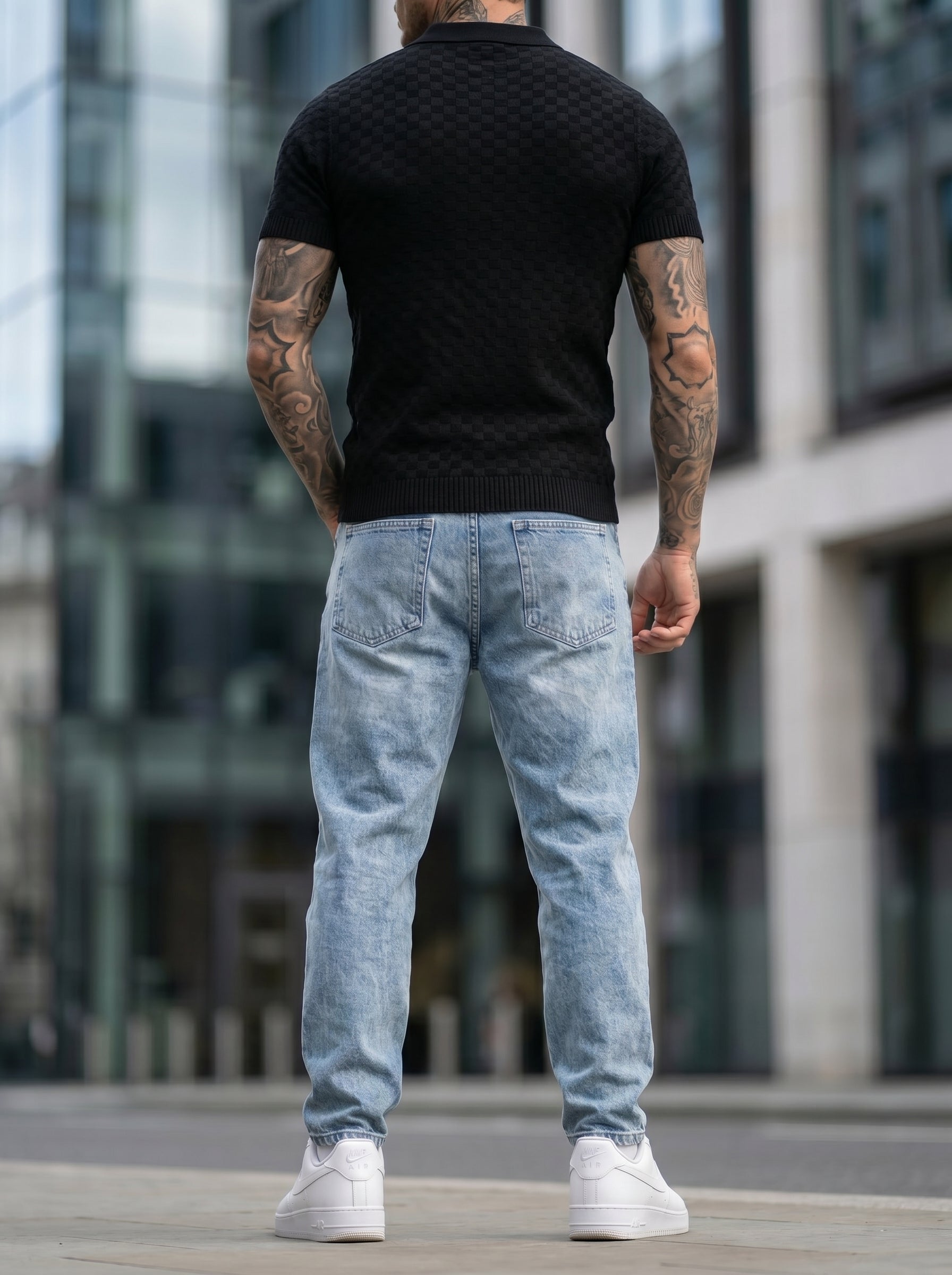 JEAN MOM FIT -  AZUL HIELO
