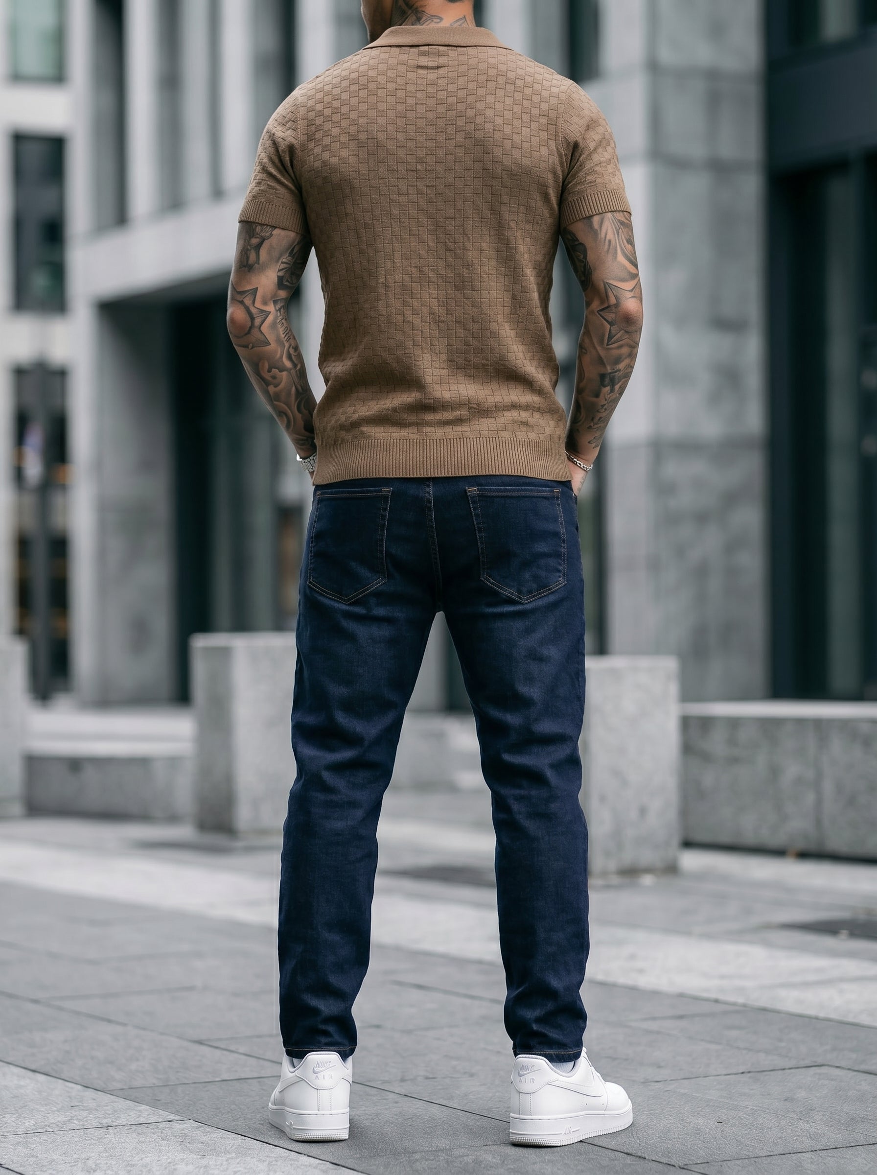 JEAN MOM FIT -  AZUL INDUSTRIAL