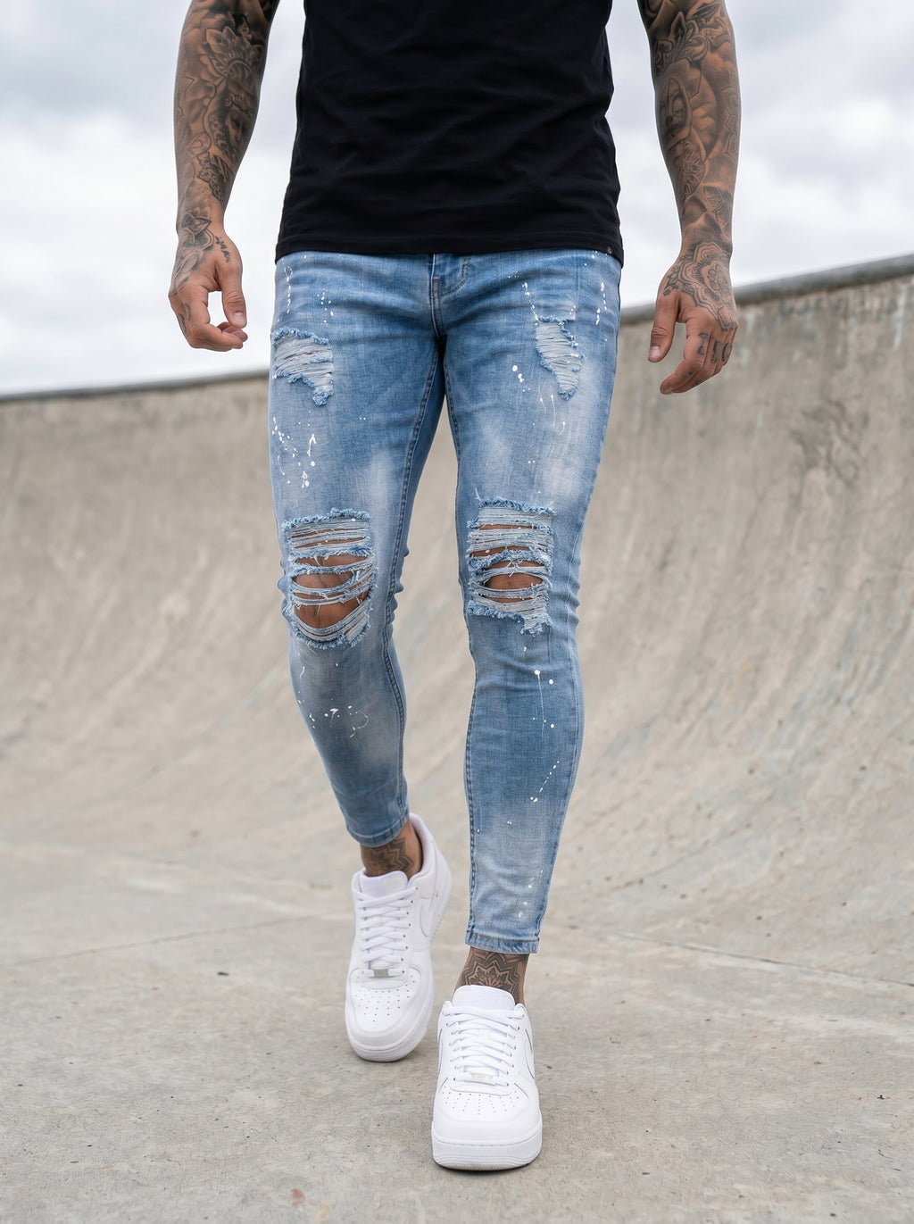 POLO MONACO STRIPE BLACK - JEAN SKINNY BLUE URBAN