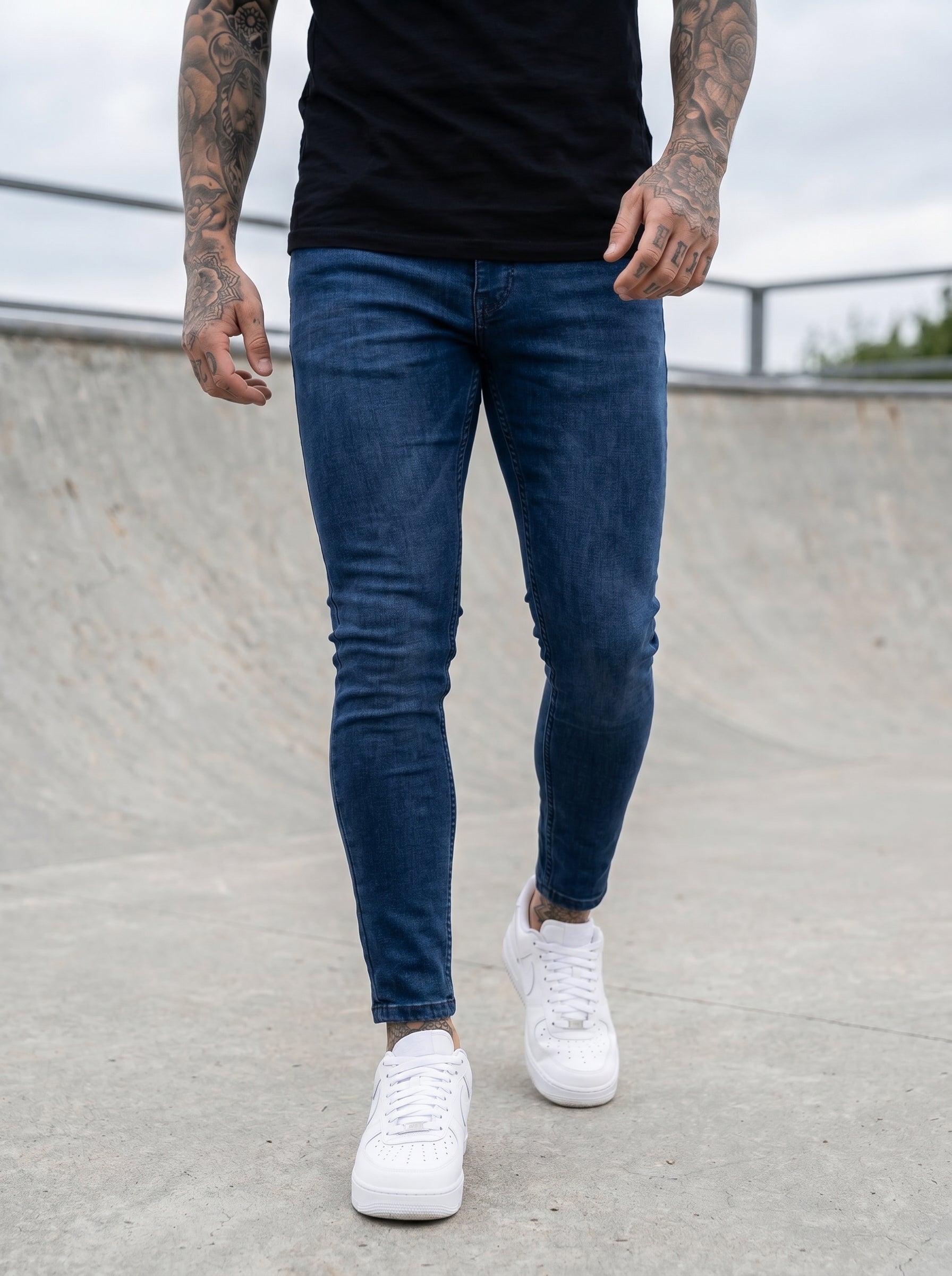 JEANS SKINNY FIT - AZUL PETROLEO