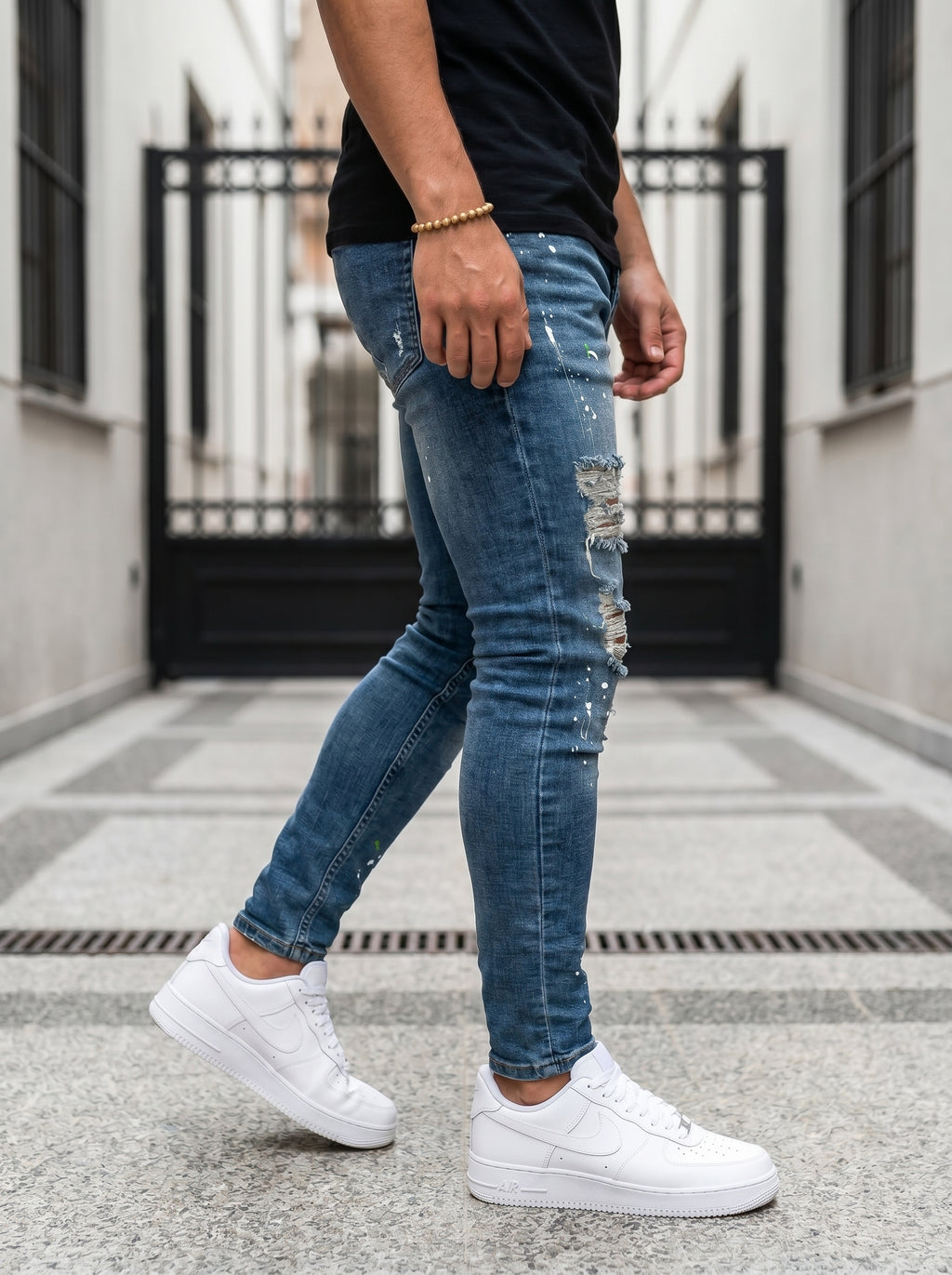 JEANS SKINNY FIT – URBAN SPLASH BLUE