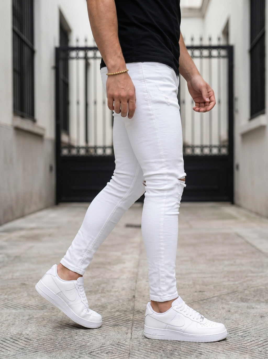 JEAN SKINNY - BLANCO ROTO RODILLA