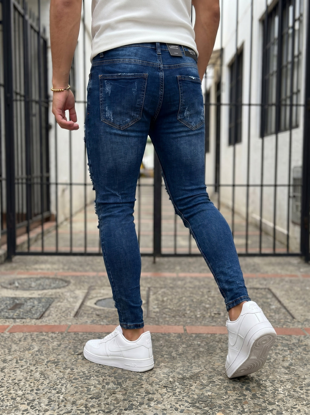 Jeans Skinny Fit – Blue Destroyed Edition