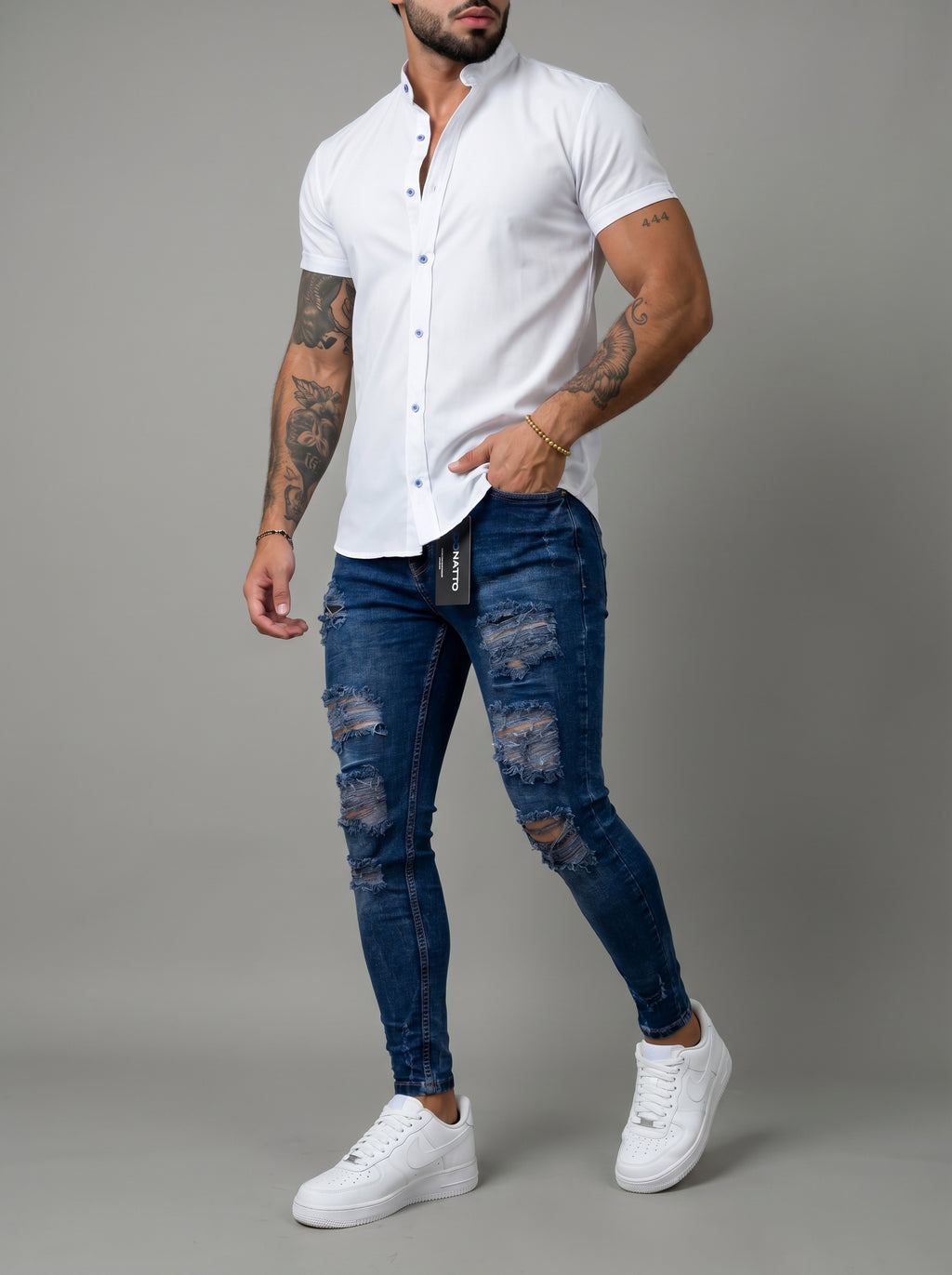 JEAN DARK REBEL - CAMISA WHITE ESSENTIAL