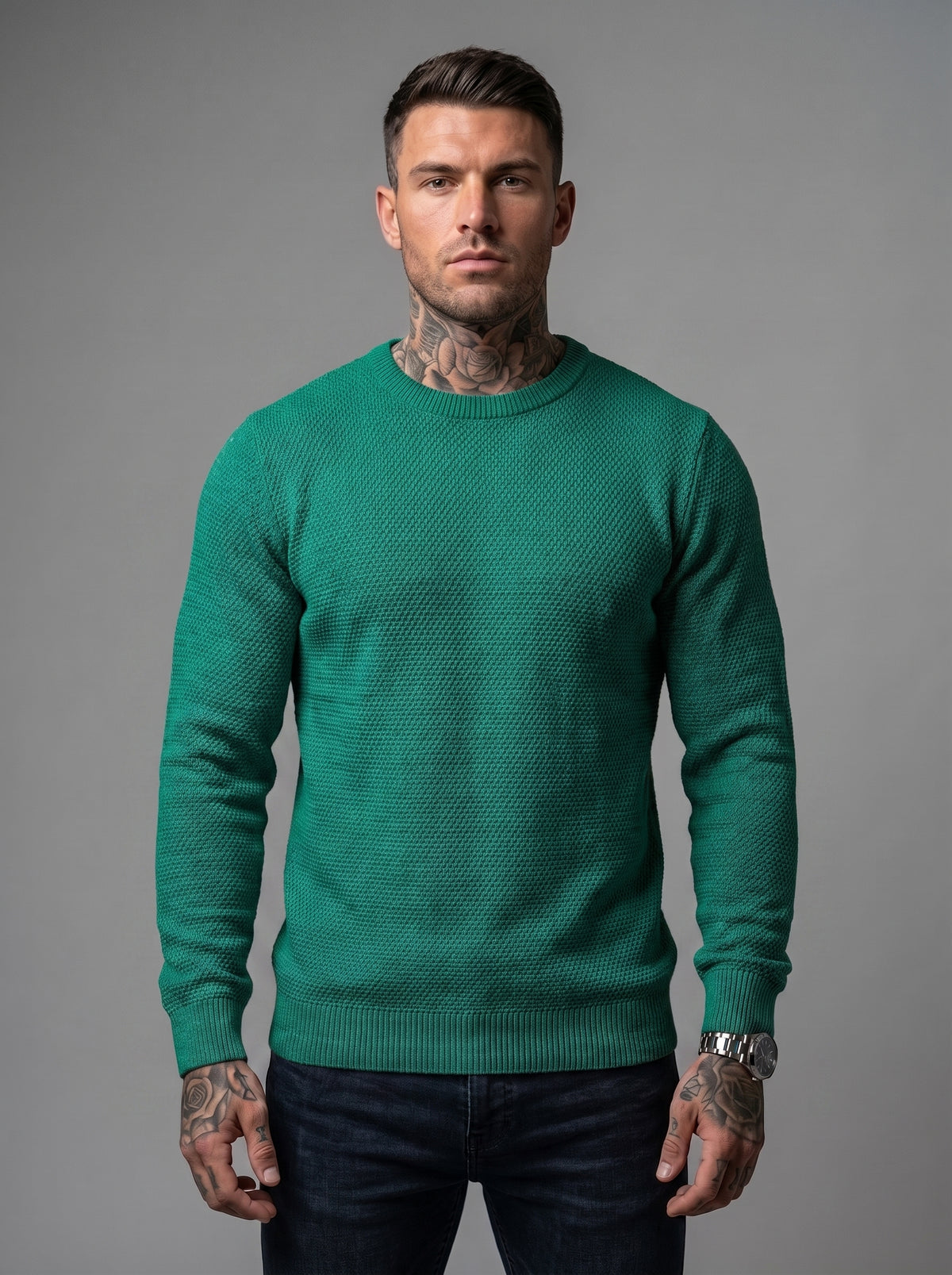 Buzo Tejido Milano Verde Esmeralda