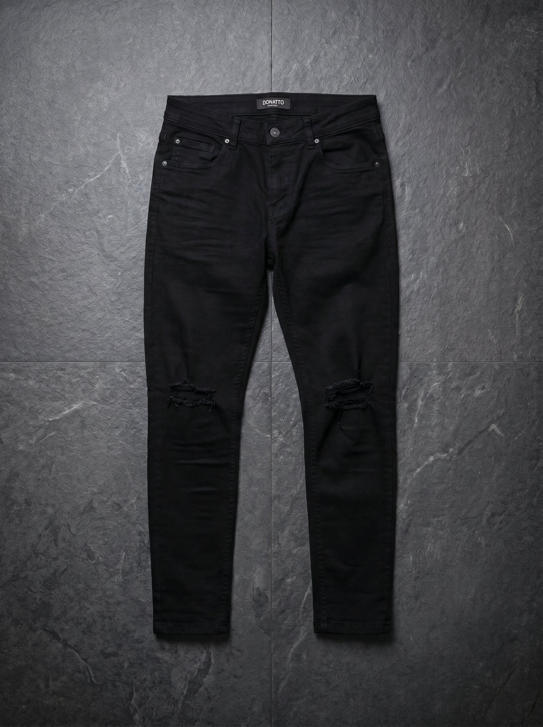 JEAN BLACK TOTAL KNEE RIP - CAMISA MIDNIGHT BLUE