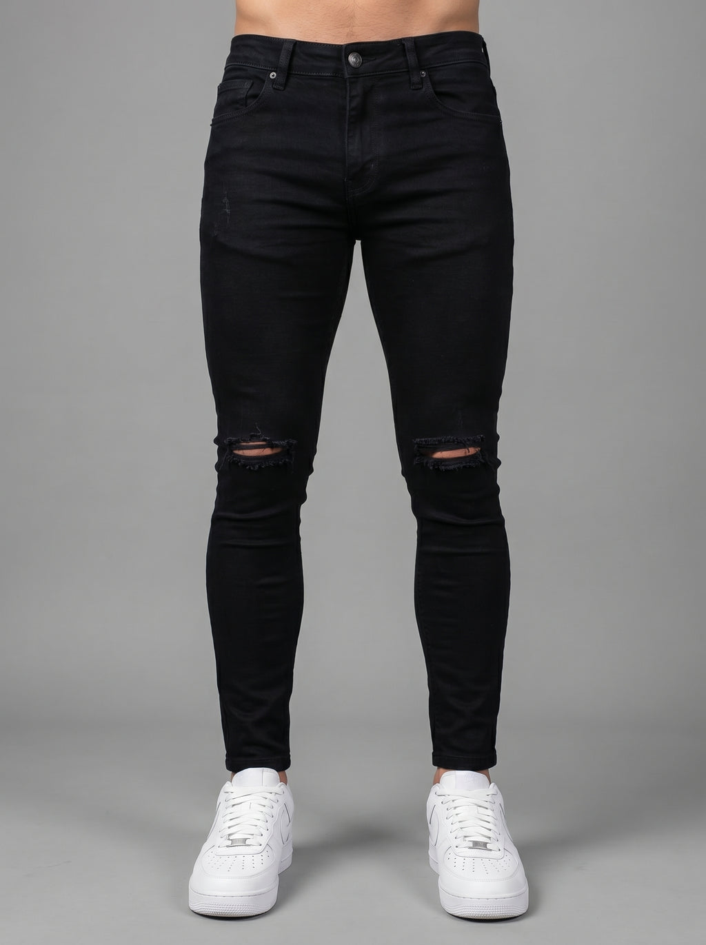 JEAN BLACK TOTAL KNEE RIP - CAMISA SUSENT ESSENTIAL