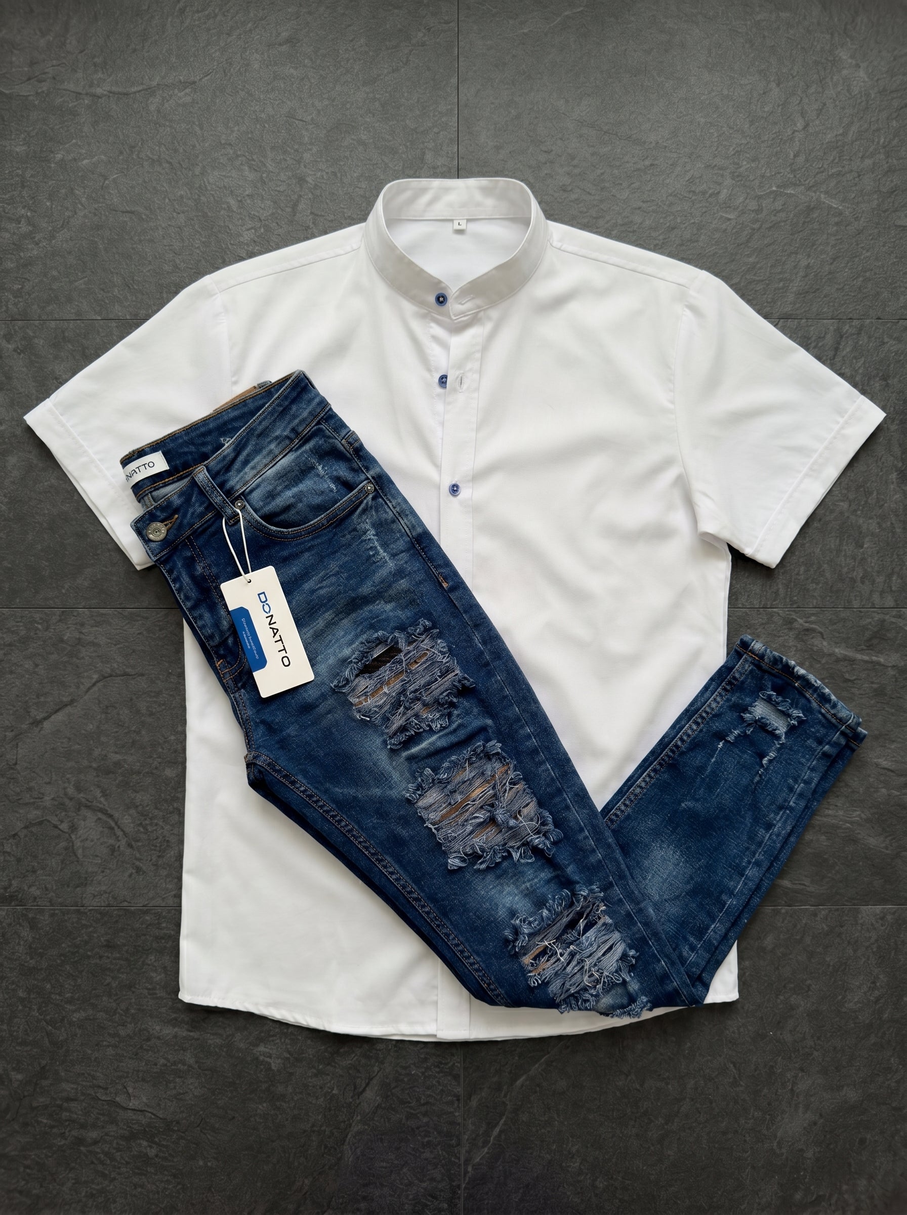 JEAN DARK REBEL - CAMISA WHITE ESSENTIAL