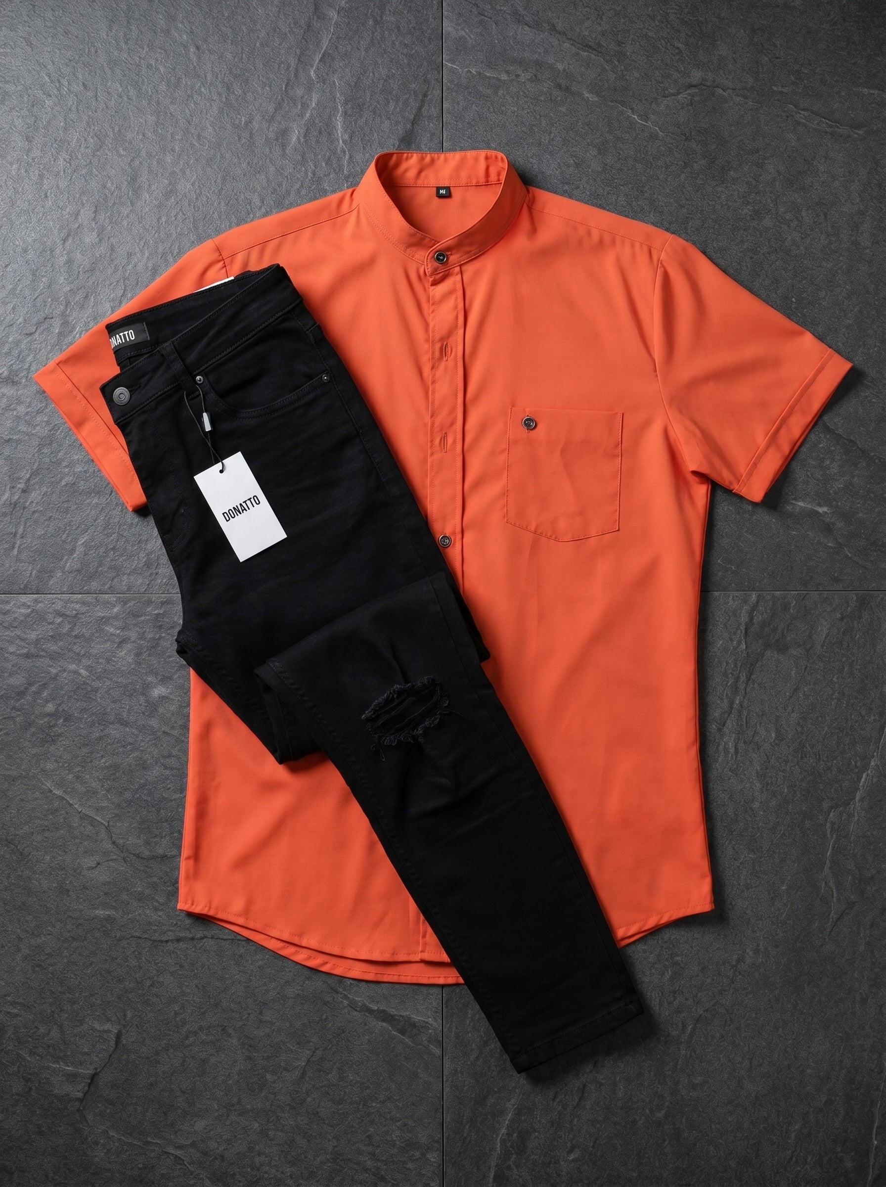 JEAN BLACK TOTAL KNEE RIP - CAMISA SUSENT ESSENTIAL