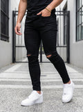 JEAN SKINNY - NEGRO ROTO RODILLA