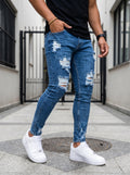 JEAN SKINNY MID BLUE DESTROYED