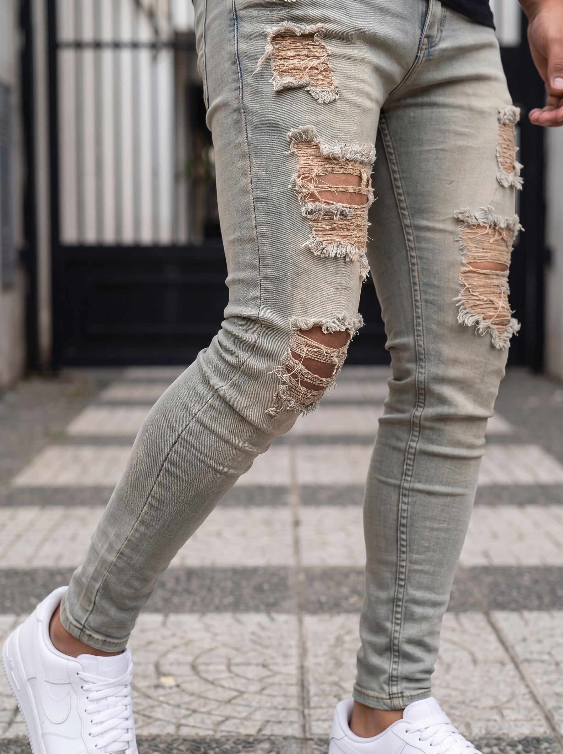 JEAN SKINNY GLACIER DESTROYED
