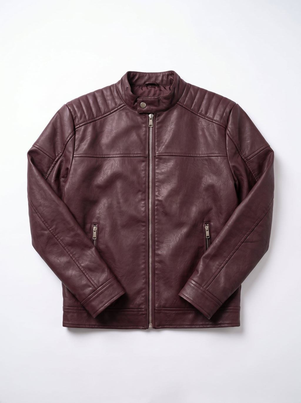 CHAQUETA CUERO TEX NERU PREMIUM VINOTINTO