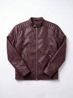 CHAQUETA CUERO TEX NERU PREMIUM VINOTINTO