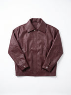 CHAQUETA CUERO TEX MILANO BURGUNDY