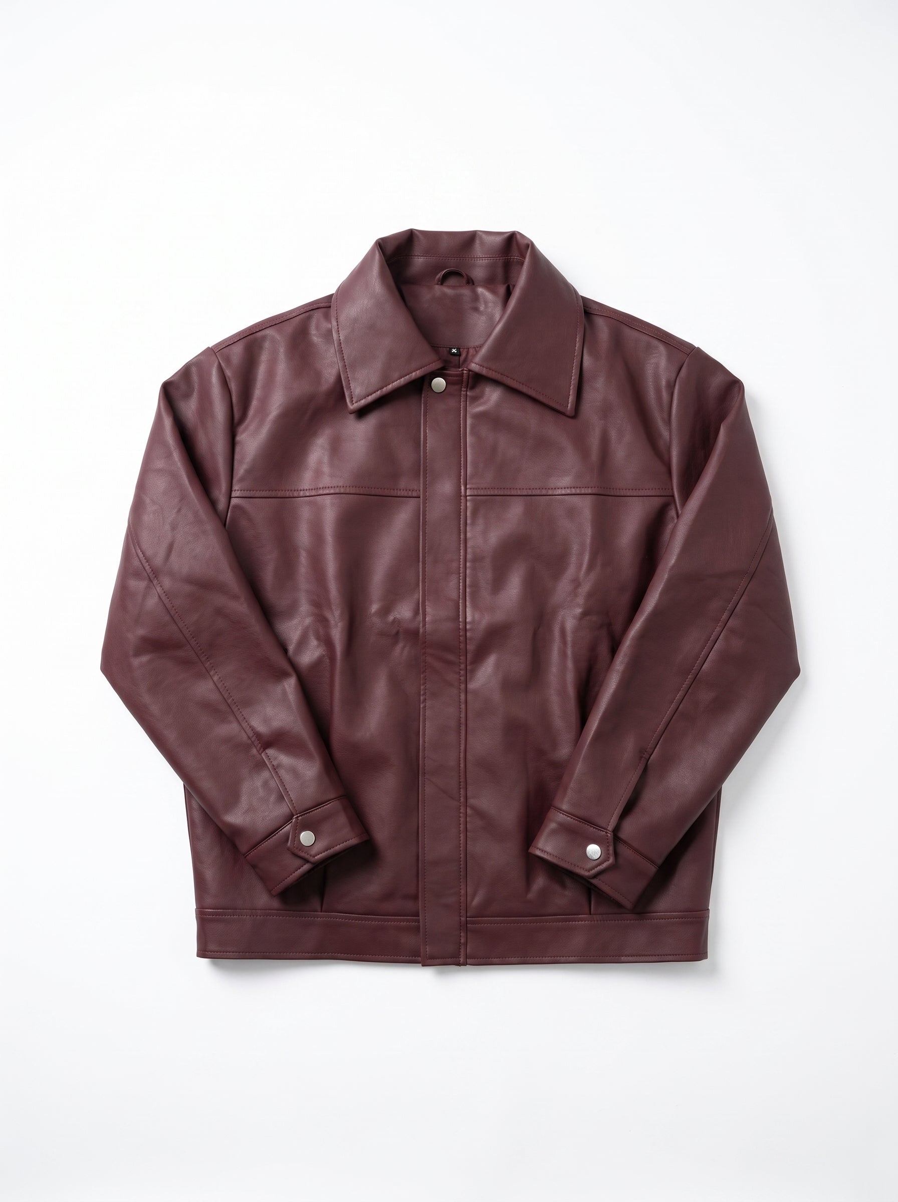 CHAQUETA CUERO TEX MILANO BURGUNDY
