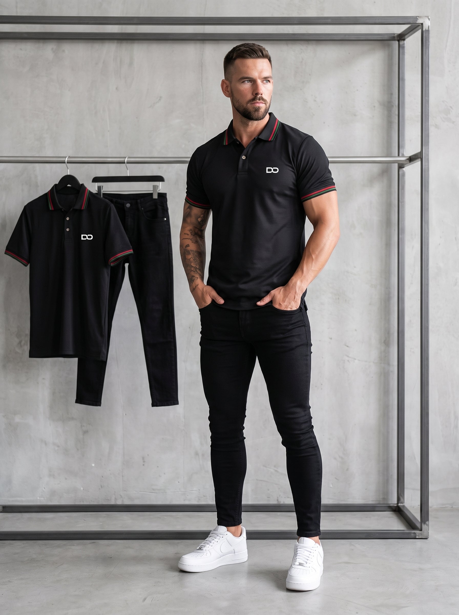 POLO MONACO SIGNATURE - JEANS SKINNY NEGRO